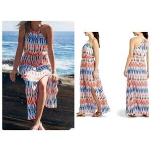 Athleta Printed Halter Summer Maxi Dress